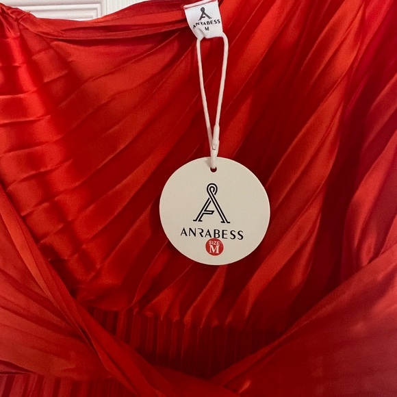 Elegant Silk Orange One-Shoulder Dress - Picture 4 of 7